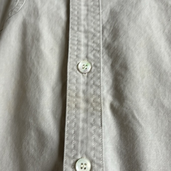Levi's Vintage Diamond Label Neutral Tan Short Sleeve Button Down (read) - Picture 11 of 13